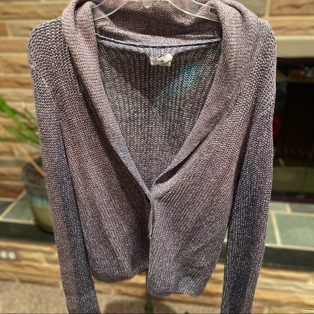 Purple Knit American Eagle Sweater Cardigan